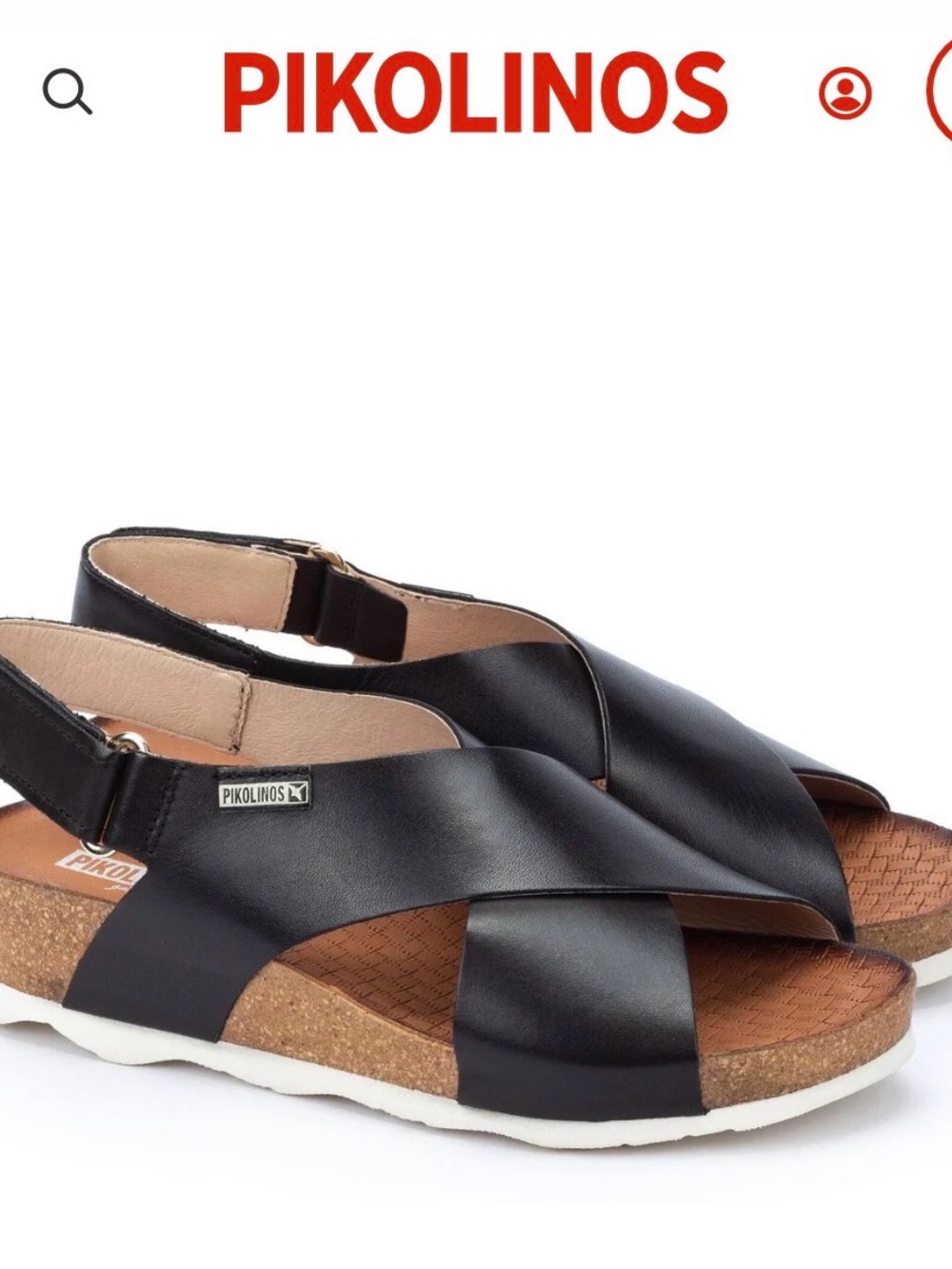PIKOLINOS Mahon Sandal Black Leather Made Spain 42    11.5   11  NEW! Comfort